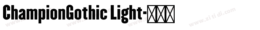 ChampionGothic Light字体转换